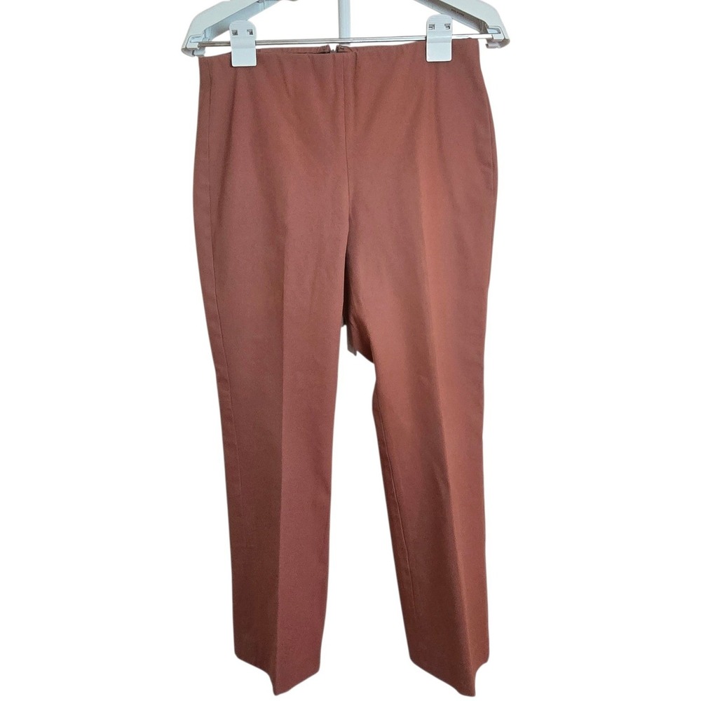 Theory Stretch Ankle‎ Pants Women Slim Straight Mid Rise Work Terracotta 6